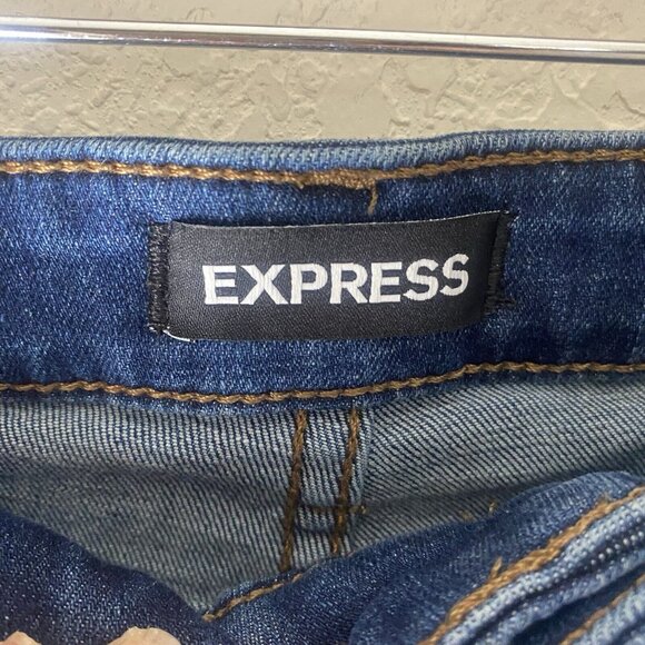 Express Mens Hyper Stretch Athletic Slim Jeans 31x32 Denim Blue - Picture 3 of 11